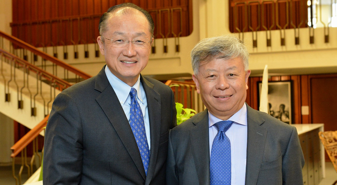 AIIB President-designate Jin Liqun and World Bank Group President Jim Kim deepen cooperation