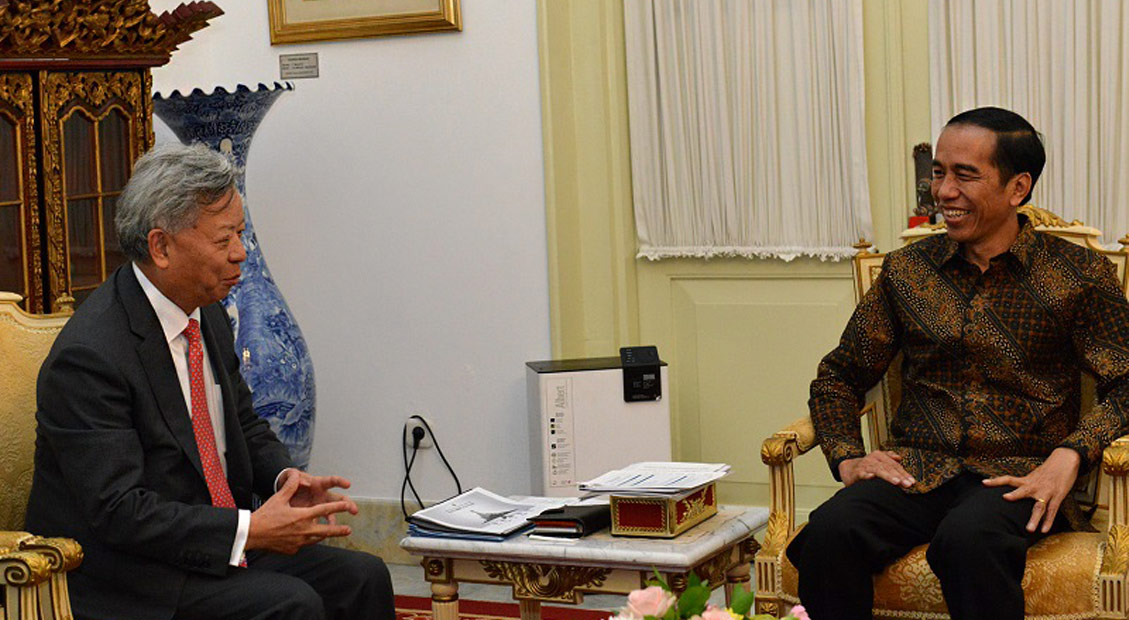 President-designate Jin meets President Joko Widodo of Indonesia