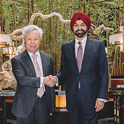 AIIB President Jin Liqun meets with World Bank President nominee Ajay Banga
