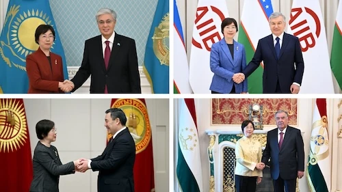 AIIB President Zou Meets Central Asia Leaders, Reinforces Regional Partnerships and Cooperation